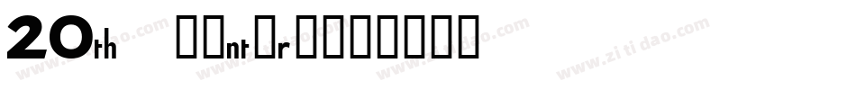20th century字体转换